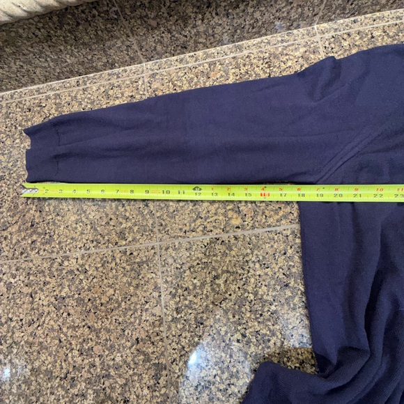 Nordstrom Men's Deep Purple Quarter Zip-Up Sweater - Picture 7 of 8